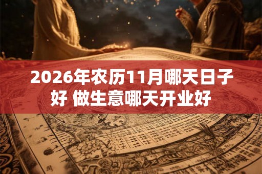 2026年农历11月哪天日子好 做生意哪天开业好