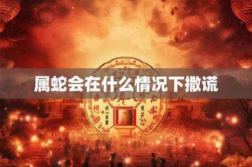属蛇会在什么情况下撒谎