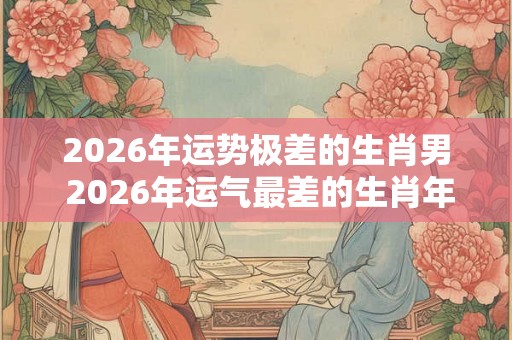 2026年运势极差的生肖男 2026年运气最差的生肖年份