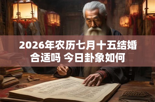 2026年农历七月十五结婚合适吗 今日卦象如何
