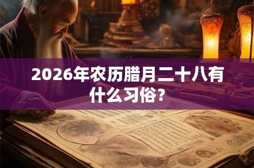 2026年农历腊月二十八有什么习俗？