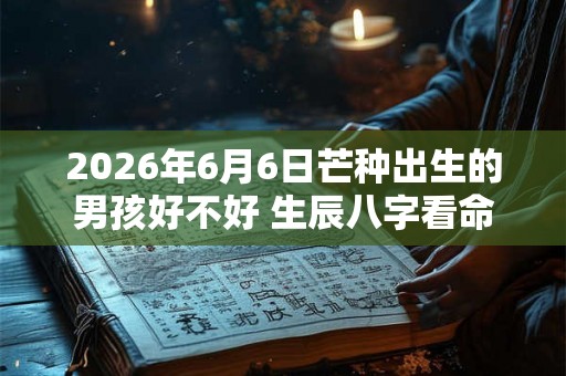 2026年6月6日芒种出生的男孩好不好 生辰八字看命 2026年6月6日芒种出生的男孩好不好 生辰八字看命