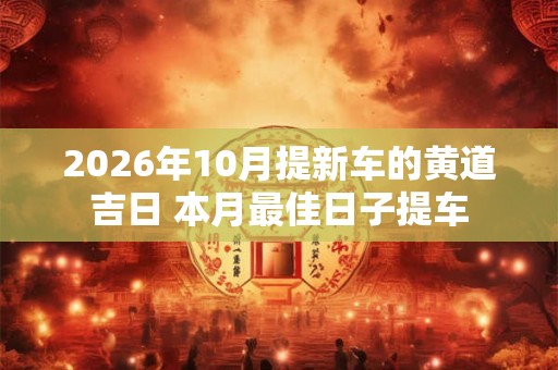 2026年10月提新车的黄道吉日 本月最佳日子提车