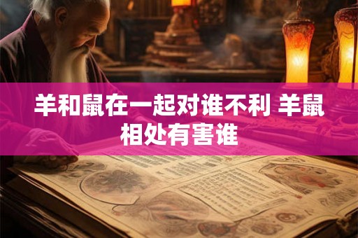 羊和鼠在一起对谁不利 羊鼠相处有害谁