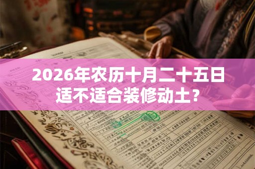 2026年农历十月二十五日适不适合装修动土? 2026年农历十月二十五日适不适合装修动土?