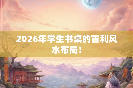 2026年学生书桌的吉利风水布局! 2026年学生书桌的吉利风水布局!