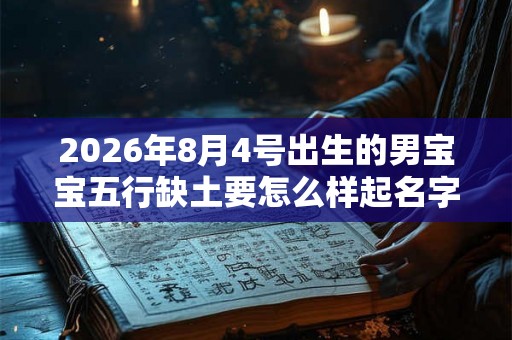 2026年8月4号出生的男宝宝五行缺土要怎么样起名字