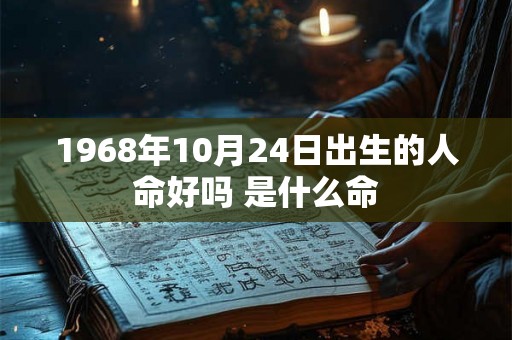1968年10月24日出生的人命好吗 是什么命