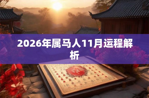 2026年属马人11月运程解析