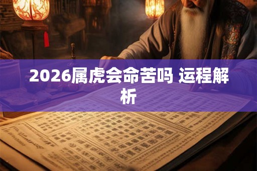 2026属虎会命苦吗 运程解析
