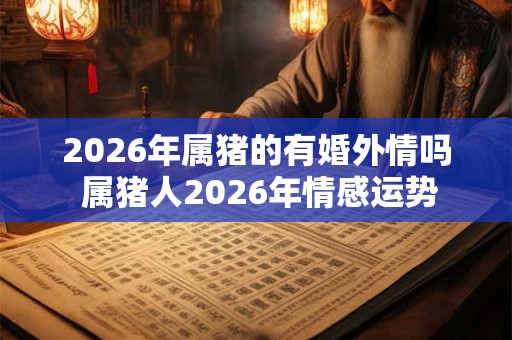 2026年属猪的有婚外情吗 属猪人2026年情感运势