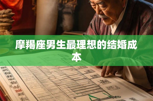 摩羯座男生最理想的结婚成本