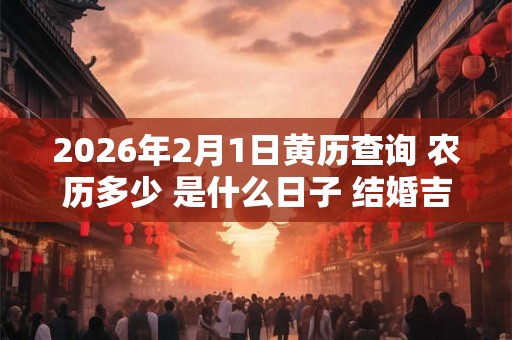 2026年2月1日黄历查询 农历多少 是什么日子 结婚吉时