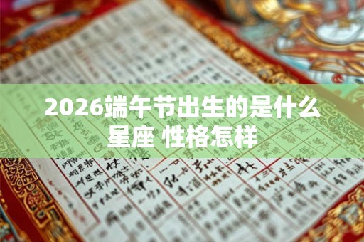 2026端午节出生的是什么星座 性格怎样