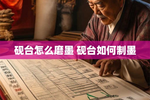 砚台怎么磨墨 砚台如何制墨