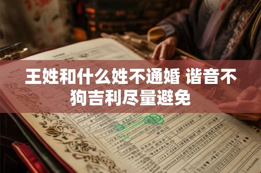 王姓和什么姓不通婚 谐音不狗吉利尽量避免 王姓和什么姓不通婚 谐音不狗吉利尽量避免