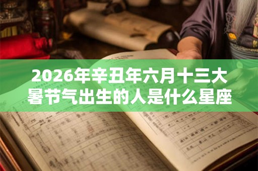 2026年辛丑年六月十三大暑节气出生的人是什么星座