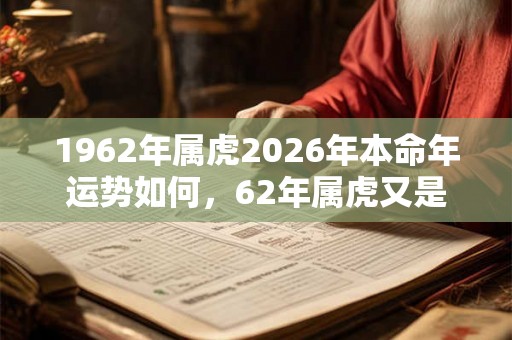 1962年属虎2026年本命年运势如何，62年属虎又是60岁应该佩戴什么