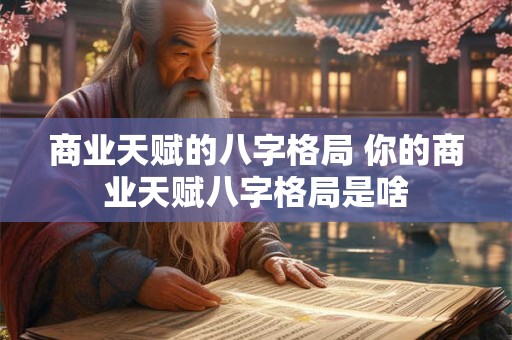 商业天赋的八字格局 你的商业天赋八字格局是啥 商业天赋的八字格局 你的商业天赋八字格局是啥