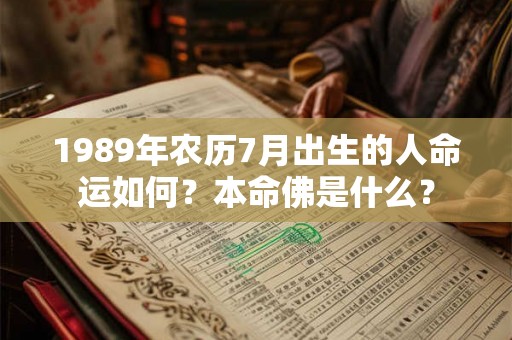 1989年农历7月出生的人命运如何？本命佛是什么？