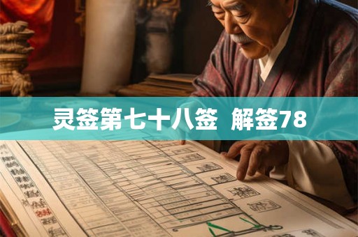 灵签第七十八签  解签78