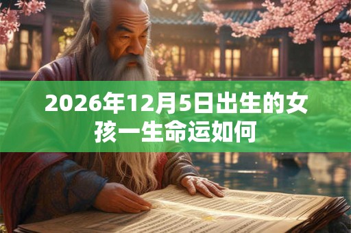 2026年12月5日出生的女孩一生命运如何 2026年12月5日出生的女孩一生命运如何