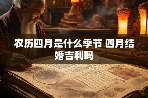 农历四月是什么季节 四月结婚吉利吗