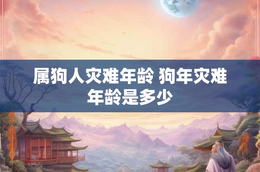 属狗人灾难年龄 狗年灾难年龄是多少