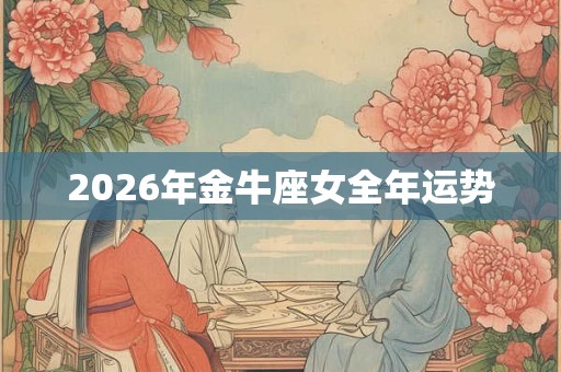 2026年金牛座女全年运势