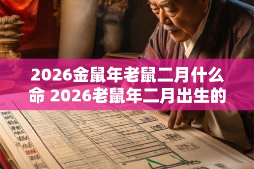2026金鼠年老鼠二月什么命 2026老鼠年二月出生的人运势如何