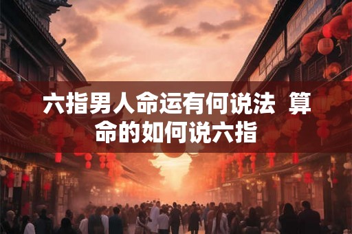 六指男人命运有何说法  算命的如何说六指