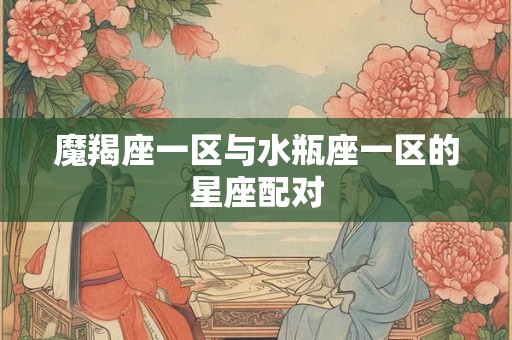 魔羯座一区与水瓶座一区的星座配对