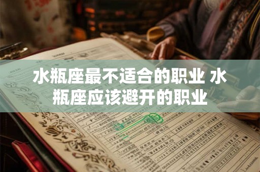 水瓶座最不适合的职业 水瓶座应该避开的职业 水瓶座最不适合的职业 水瓶座应该避开的职业