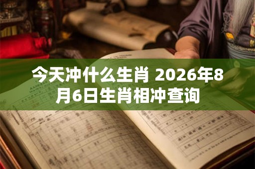 今天冲什么生肖 2026年8月6日生肖相冲查询