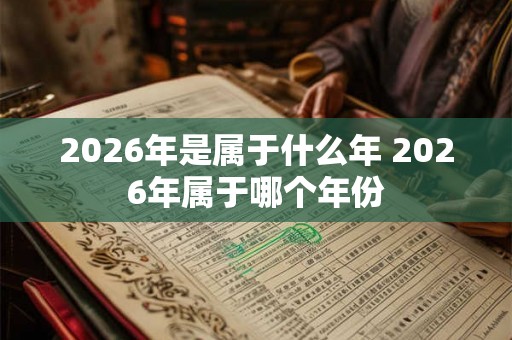 2026年是属于什么年 2026年属于哪个年份