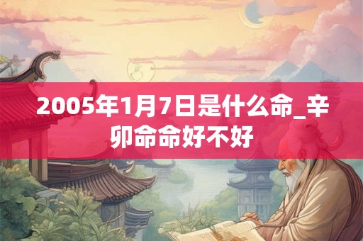 2005年1月7日是什么命_辛卯命命好不好