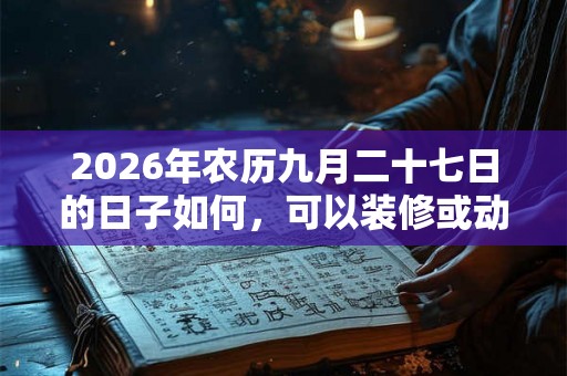2026年农历九月二十七日的日子如何，可以装修或动土吗？