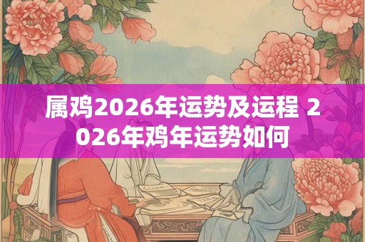 属鸡2026年运势及运程 2026年鸡年运势如何