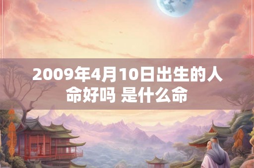 2009年4月10日出生的人命好吗 是什么命
