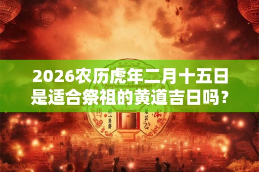 2026农历虎年二月十五日是适合祭祖的黄道吉日吗？