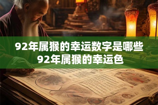 92年属猴的幸运数字是哪些 92年属猴的幸运色