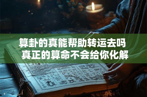 算卦的真能帮助转运去吗  真正的算命不会给你化解的