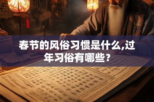 春节的风俗习惯是什么,过年习俗有哪些？