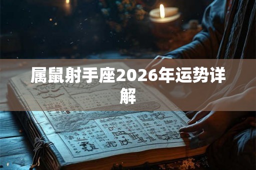 属鼠射手座2026年运势详解