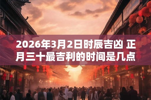 2026年3月2日时辰吉凶 正月三十最吉利的时间是几点