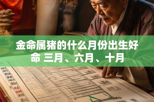 金命属猪的什么月份出生好命 三月、六月、十月