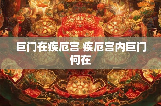 巨门在疾厄宫 疾厄宫内巨门何在