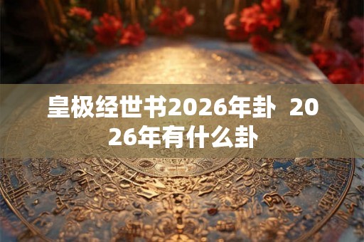 皇极经世书2026年卦  2026年有什么卦