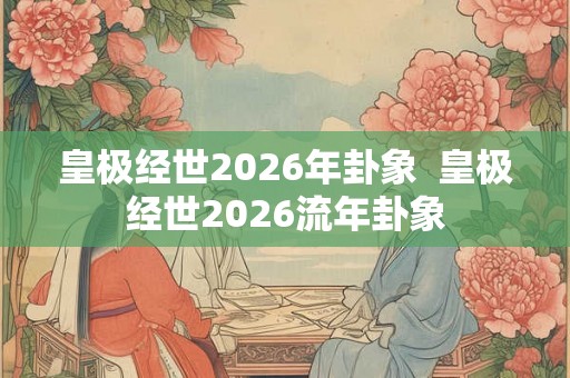 皇极经世2026年卦象 皇极经世2026流年卦象 皇极经世2026年卦象 皇极经世2026流年卦象
