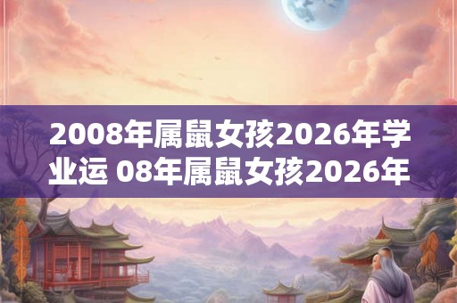 2008年属鼠女孩2026年学业运 08年属鼠女孩2026年学习运势如何